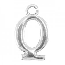 DQ metal charm Letter Q Antique silver